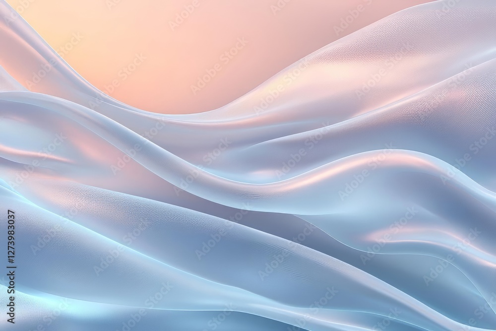 Flowing Abstract Background, Soft Pastel Colors, Sheer Fabric, Texture, 3D Render, Wavy, Smooth, Elegant, Design Element, Modern Flowing Abstract Background, Soft Pastel Colors, Sheer Fabric, Texture, 3D Render, Wavy, Smooth, Elegant, Design Element, Modern