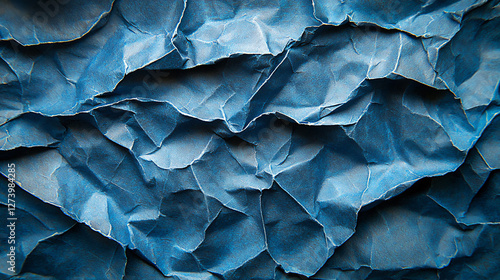 Wallpaper Mural  crumpled blue paper Torontodigital.ca