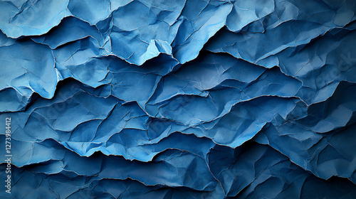 Wallpaper Mural  crumpled blue paper Torontodigital.ca