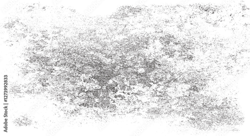 Fototapeta premium Monochrome texture composed of irregular graphic elements. Distressed uneven grunge background. Abstract vector illustration. Overlay for interesting effect and depth. Isolated on white background. 