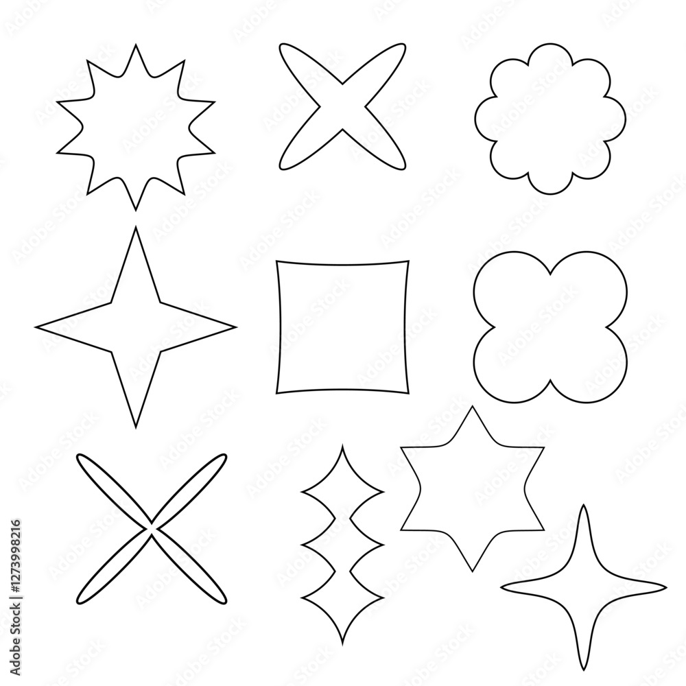 Obraz premium set of geometric element vector