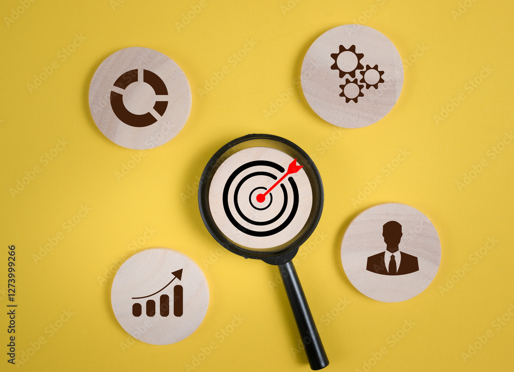 Business growth success achievement concept, planning development leadership and customer target group