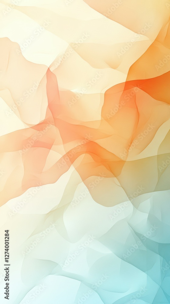 Abstract design featuring soft flowing colors in a harmonious blend of orange, beige, and blue tones Abstract design featuring soft flowing colors in a harmonious blend of orange, beige, and blue tones