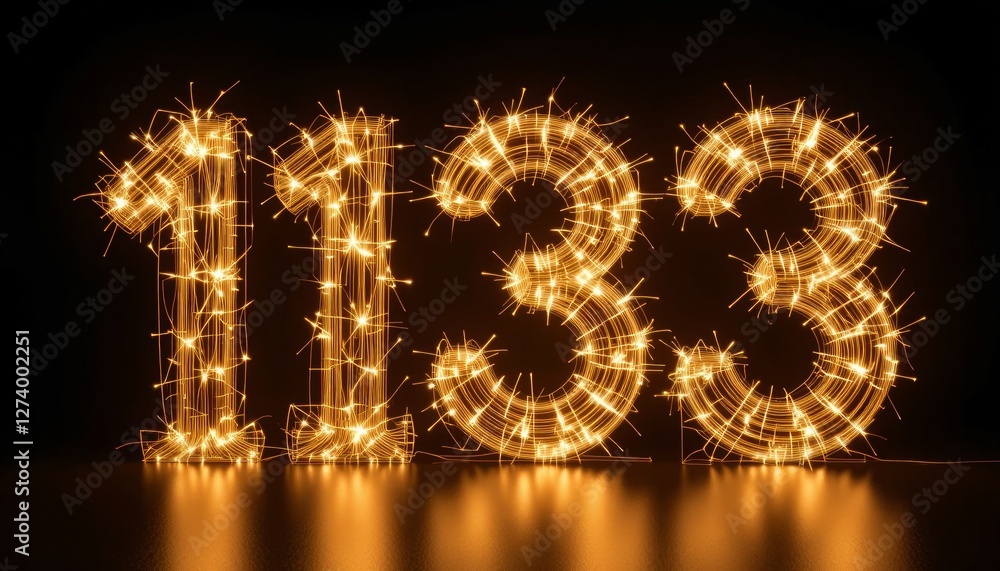 Sparkling Number 1133: Light Trails of Festive Celebration Sparkling Number 1133: Light Trails of Festive Celebration