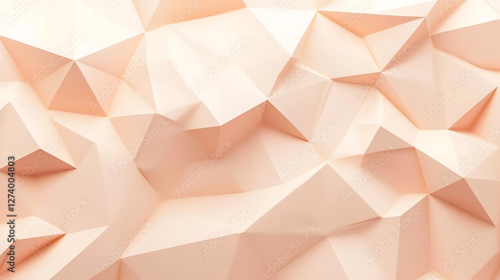 Abstract Peach Colored Geometric Low Poly Background Abstract Peach Colored Geometric Low Poly Background