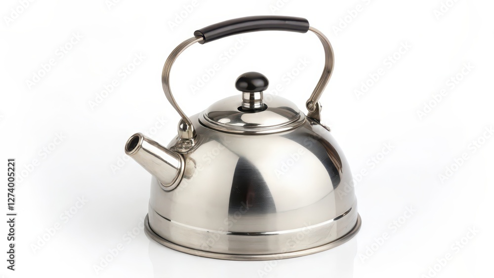Stainless Steel Kettle on White Background Stainless Steel Kettle on White Background