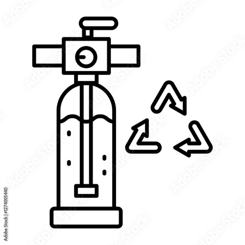 Water treatment machine icon