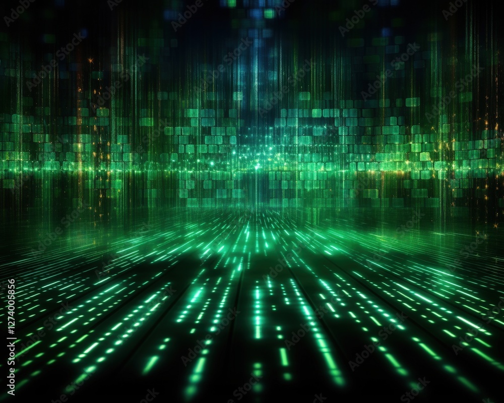 Abstract data stream grid background for futuristic tech Abstract data stream grid background for futuristic tech