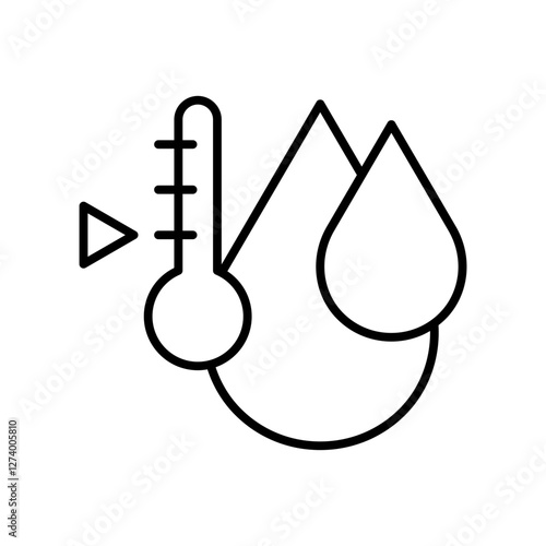 Cool temperature water icon