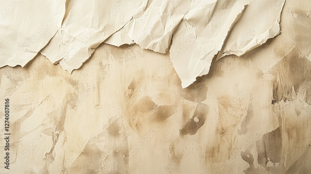 Textured Background with Crumpled Paper and Subtle Earth Tones Textured Background with Crumpled Paper and Subtle Earth Tones
