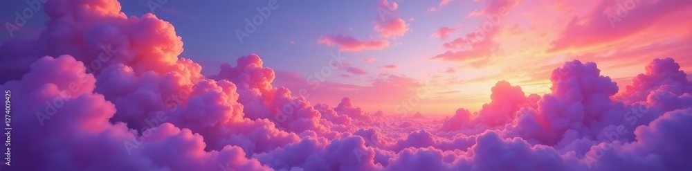 Obraz premium Swirling clouds with hues of purple and orange, whimsical, surreal, clouds