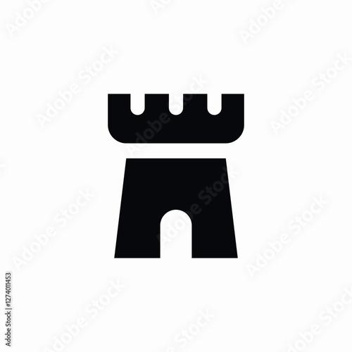 castle defence icon sign vector