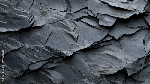 Wallpaper Mural Dark Gray Stone Texture: Rough, Rugged Rock Surface Torontodigital.ca
