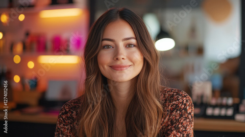 Wallpaper Mural Smiling Woman in a Beauty Store Torontodigital.ca