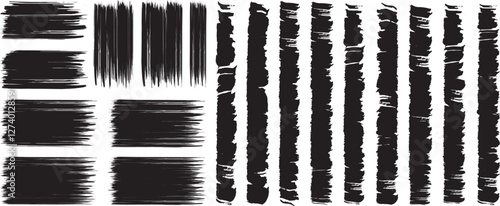 Black brush strock set 