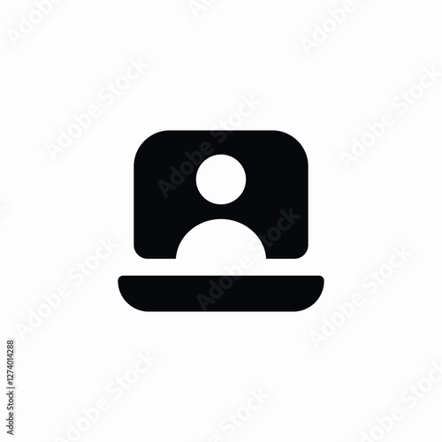 laptop account access icon sign vector