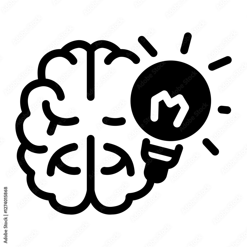 This Brainstorming icon is suitable for Business Motivation, Business Improvement, etc.