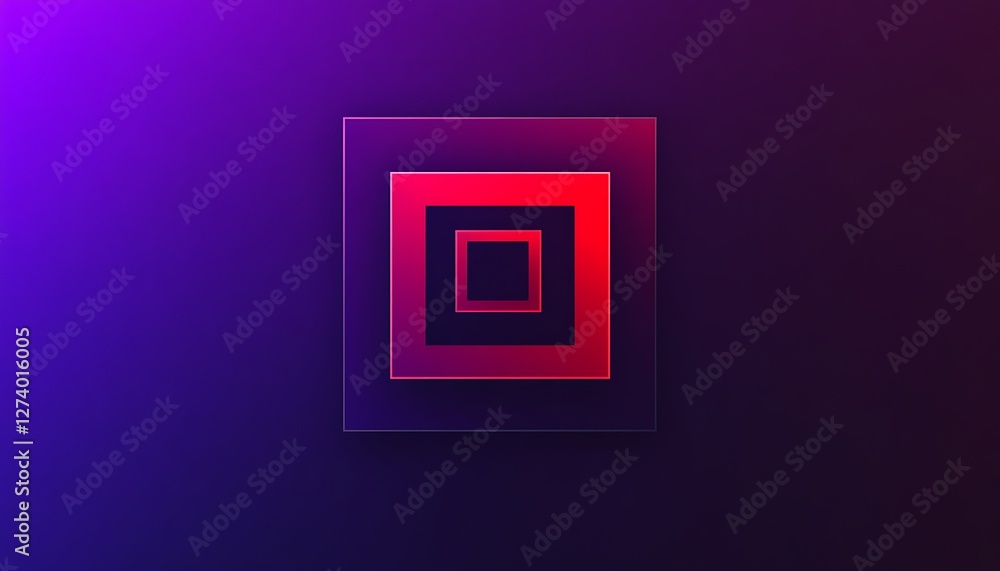 Modern minimalist abstract purple and red gradient background with two squares Modern minimalist abstract purple and red gradient background with two squares
