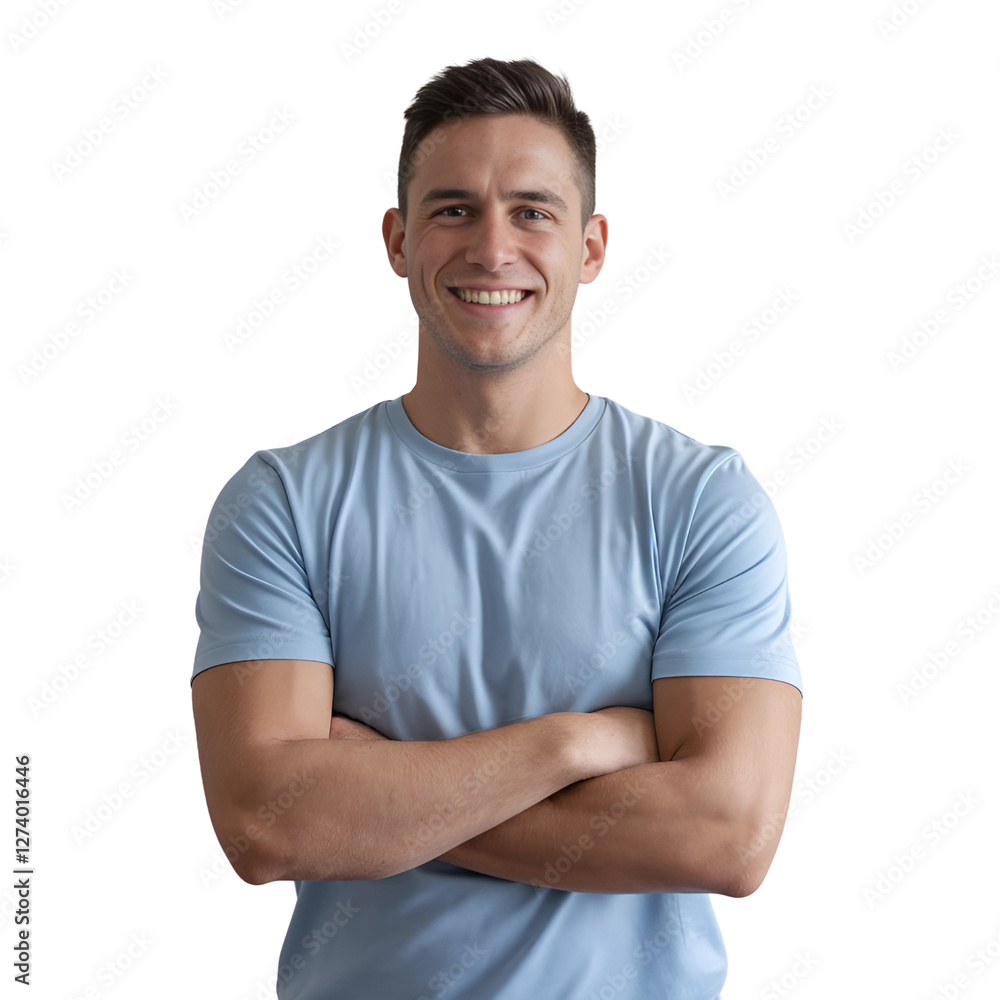 Confident Young Man Smiling with Arms Crossed – Isolated on transparent background .
Confident Young Man Smiling with Arms Crossed – Isolated on transparent background .