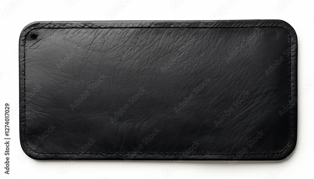 Fototapeta premium A black leather wallet with a white background
