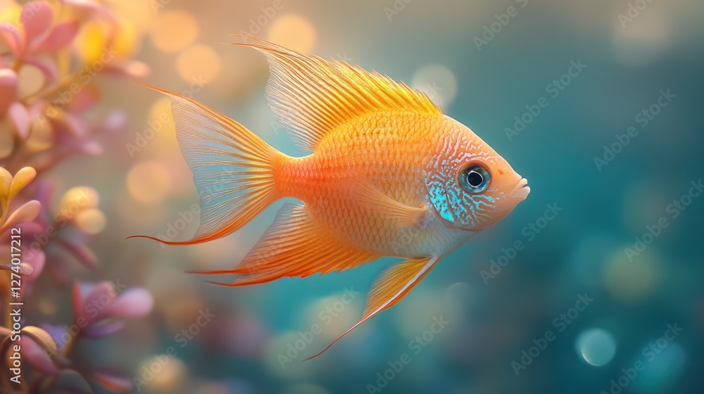 A beautifully detailed angelfish, soft gradient background, professional shot A beautifully detailed angelfish, soft gradient background, professional shot