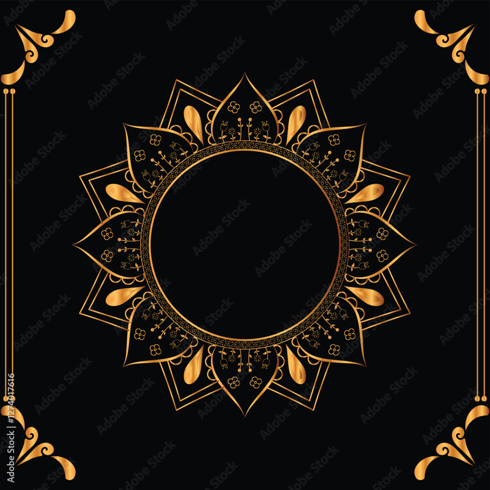 Naklejka premium Flower Luxury mandala ramadan Style Decorative mandala.