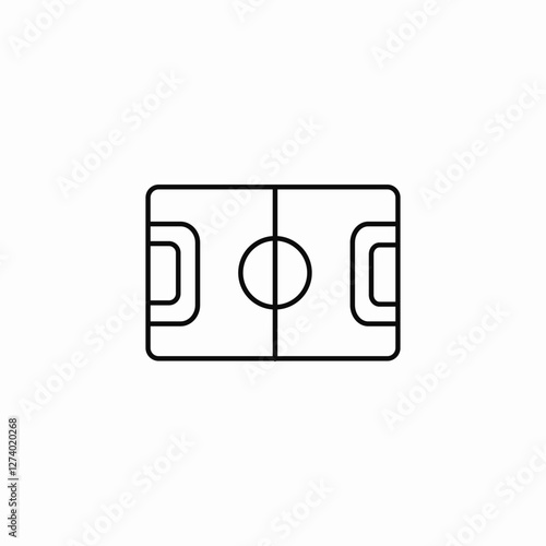 soccer field icon sign vector