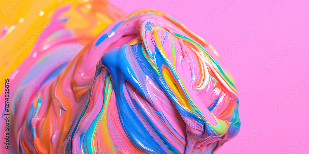 Fototapeta premium Abstract Composition of Multicolored Paint