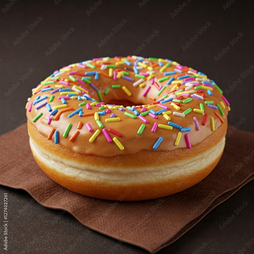 Dona con chispas de colores Dona con chispas de colores