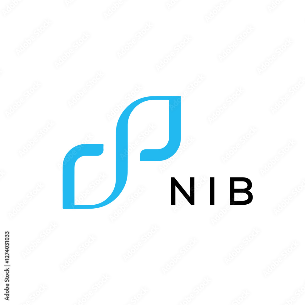 NIB Letter Initial Logo Design Template Vector Illustration NIB Letter Initial Logo Design Template Vector Illustration