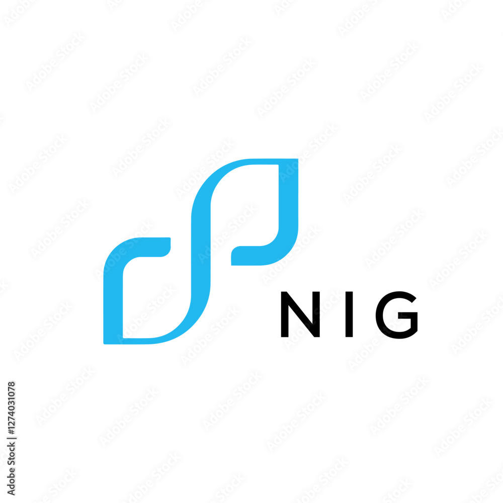 NIG Letter Initial Logo Design Template Vector Illustration NIG Letter Initial Logo Design Template Vector Illustration