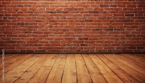 Old Brick Wall with Wooden Floor 64