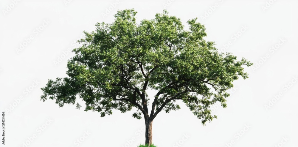custom made wallpaper toronto digitalLush Green Tree Stands Tall Against Clear Sky, Growth and Tranquility.