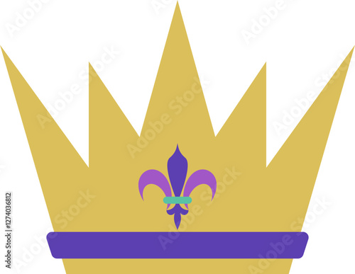 Gold Crown with fleur de lys symbol