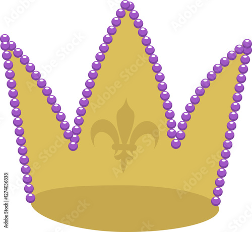 Gold Crown with fleur de lys symbol