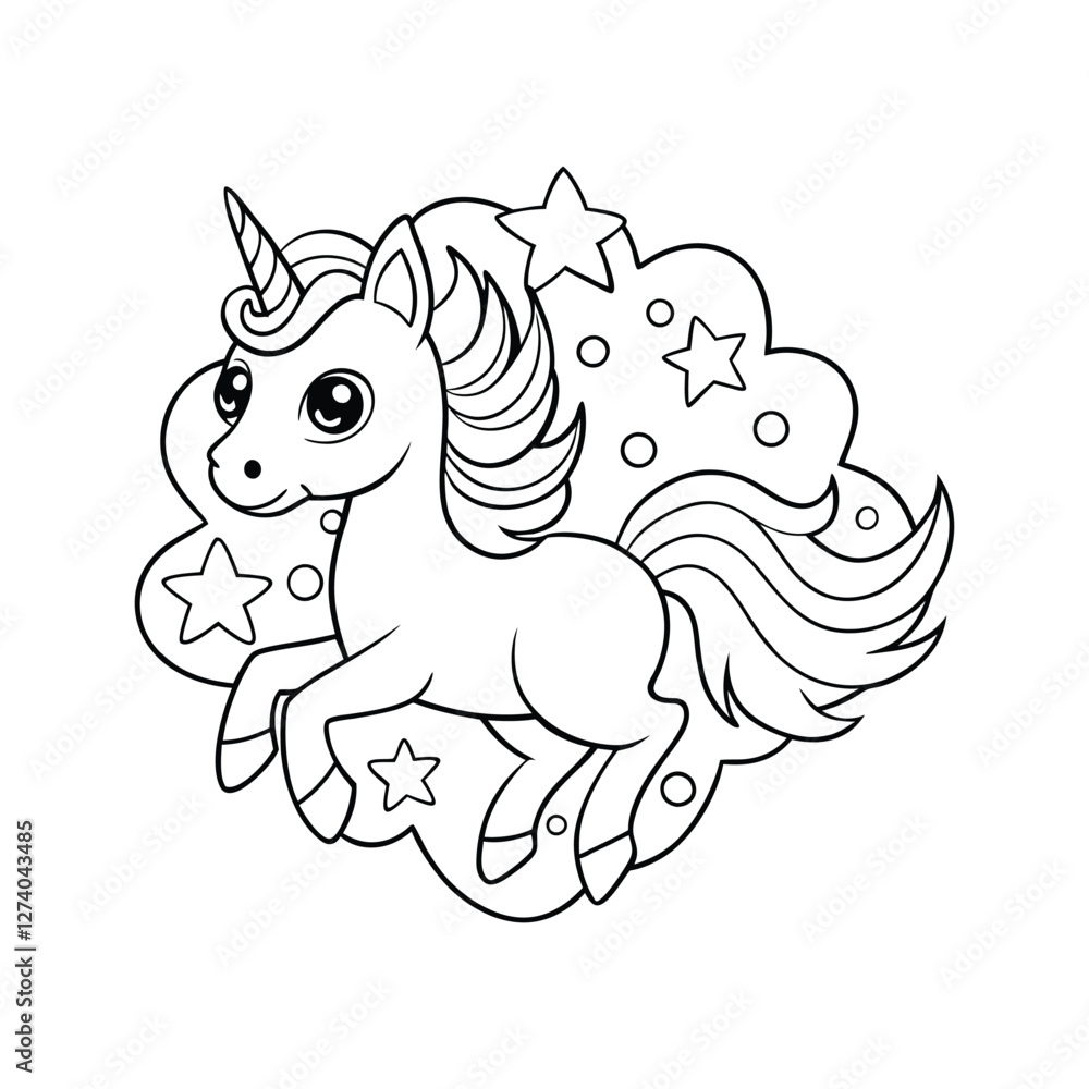 Obraz premium Unicorn coloring page