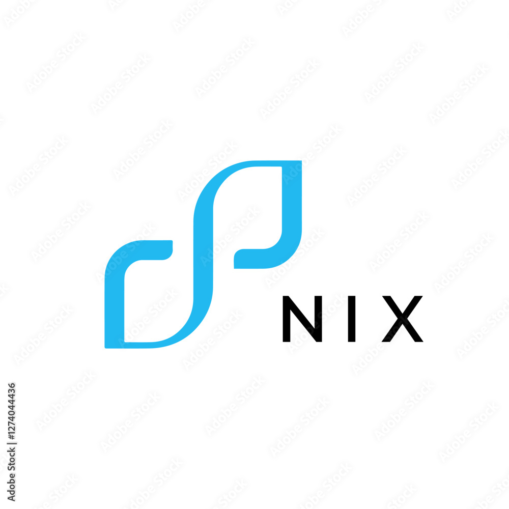 NIX Letter Initial Logo Design Template Vector Illustration NIX Letter Initial Logo Design Template Vector Illustration