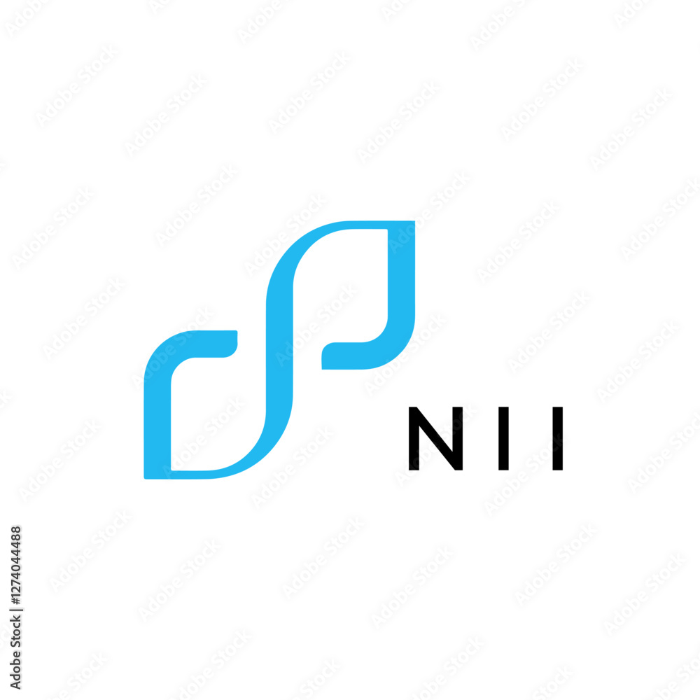 NII Letter Initial Logo Design Template Vector Illustration NII Letter Initial Logo Design Template Vector Illustration