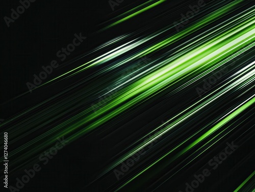 Abstract Green background. fractal explosion star with gloss and lines. illustration beautiful.