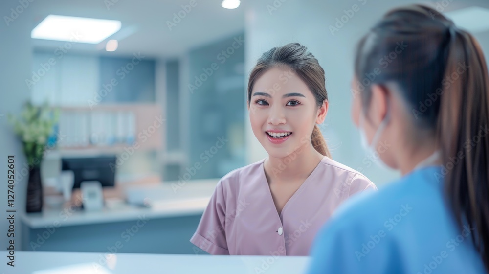 The image shows a person interacting with another individual, likely in a professional setting, as evidenced by the stethoscope. The image shows a person interacting with another individual, likely in a professional setting, as evidenced by the stethoscope.