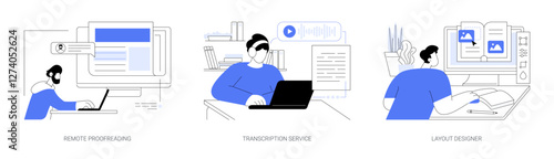 Editorial services isolated cartoon vector illustrations se