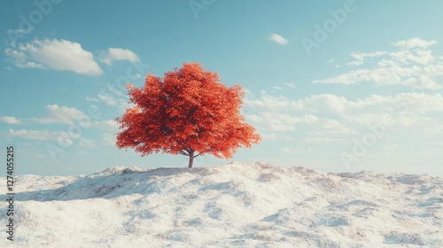 A basic circular stage encircled by sweeps of parched foliage on sandy dunes, emphasizing the core of unassuming naturalness within a huge barren terrain photo