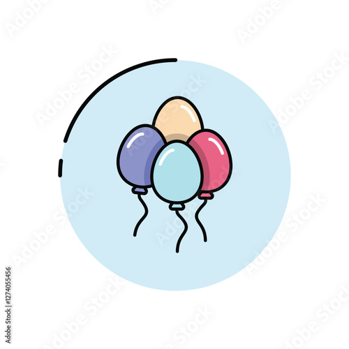 Balloon Bliss vector icon