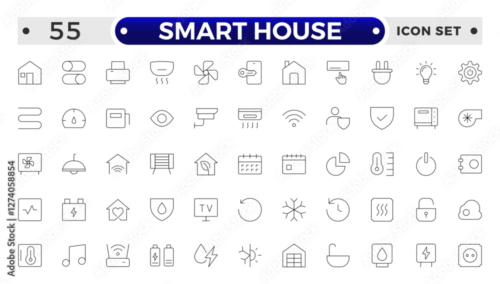 Line icons about smart house. Sustainable development. Contains such icons as renewable energy, autonomous building, air and water quality. Line icons about smart house. Sustainable development. Contains such icons as renewable energy, autonomous building, air and water quality.