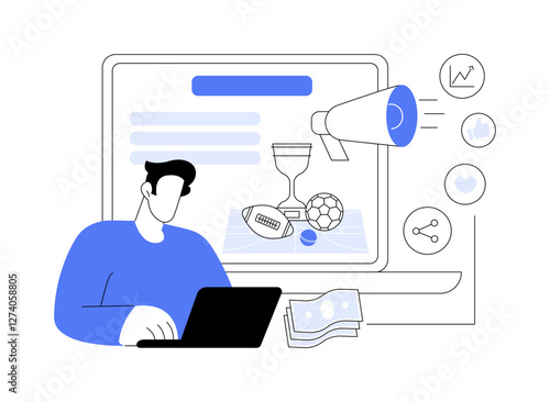Promote betting platform isolated cartoon vector illustrations.