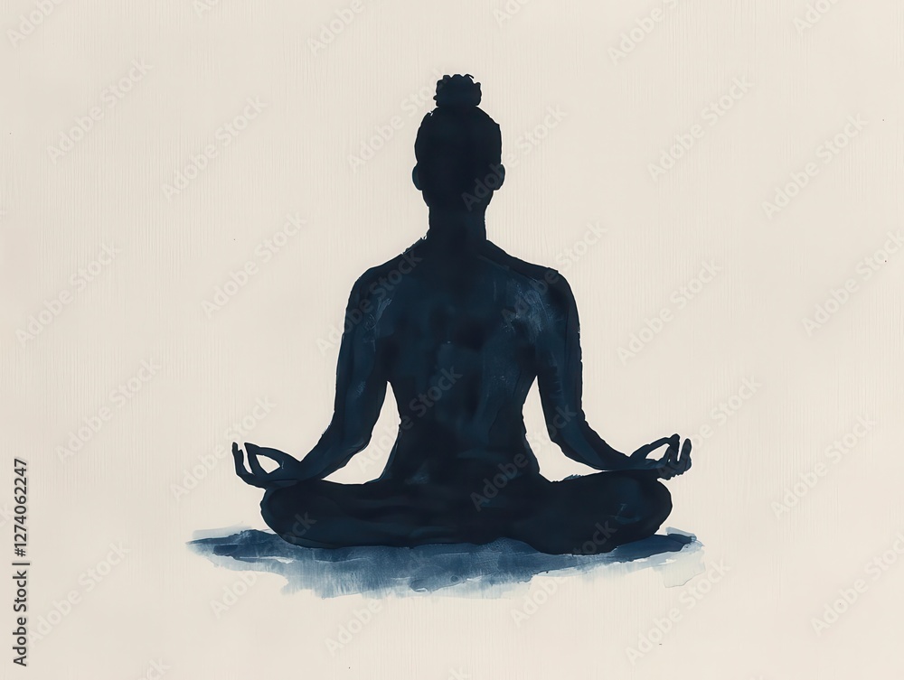 A minimalist ink painting of a meditating figure, blending Zen simplicity with deep presence A minimalist ink painting of a meditating figure, blending Zen simplicity with deep presence