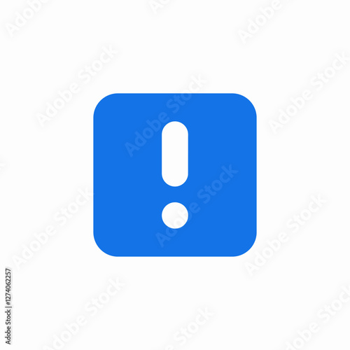 exclamation mark square warning icon sign vector