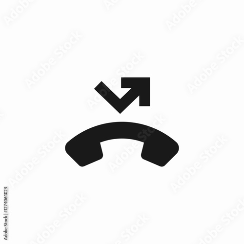 missed call icon sign vector