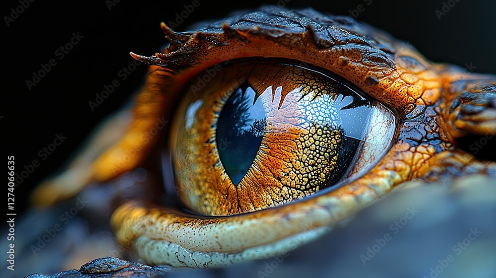 Magnificent Alligator Eye Close-Up: Nature's Masterpiece Magnificent Alligator Eye Close-Up: Nature's Masterpiece