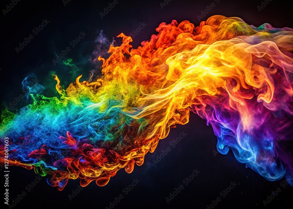 Fototapeta premium Abstract fire art: surreal flame jets, intricate burning patterns.